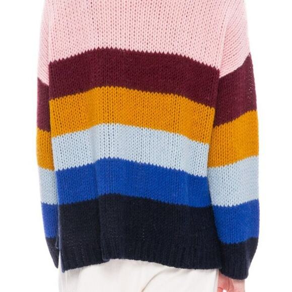 XiRENA Sweater Womens XS Alpaca Apres Ski Taos Alpaca Stripe Crewneck Oversized - Picture 2 of 10